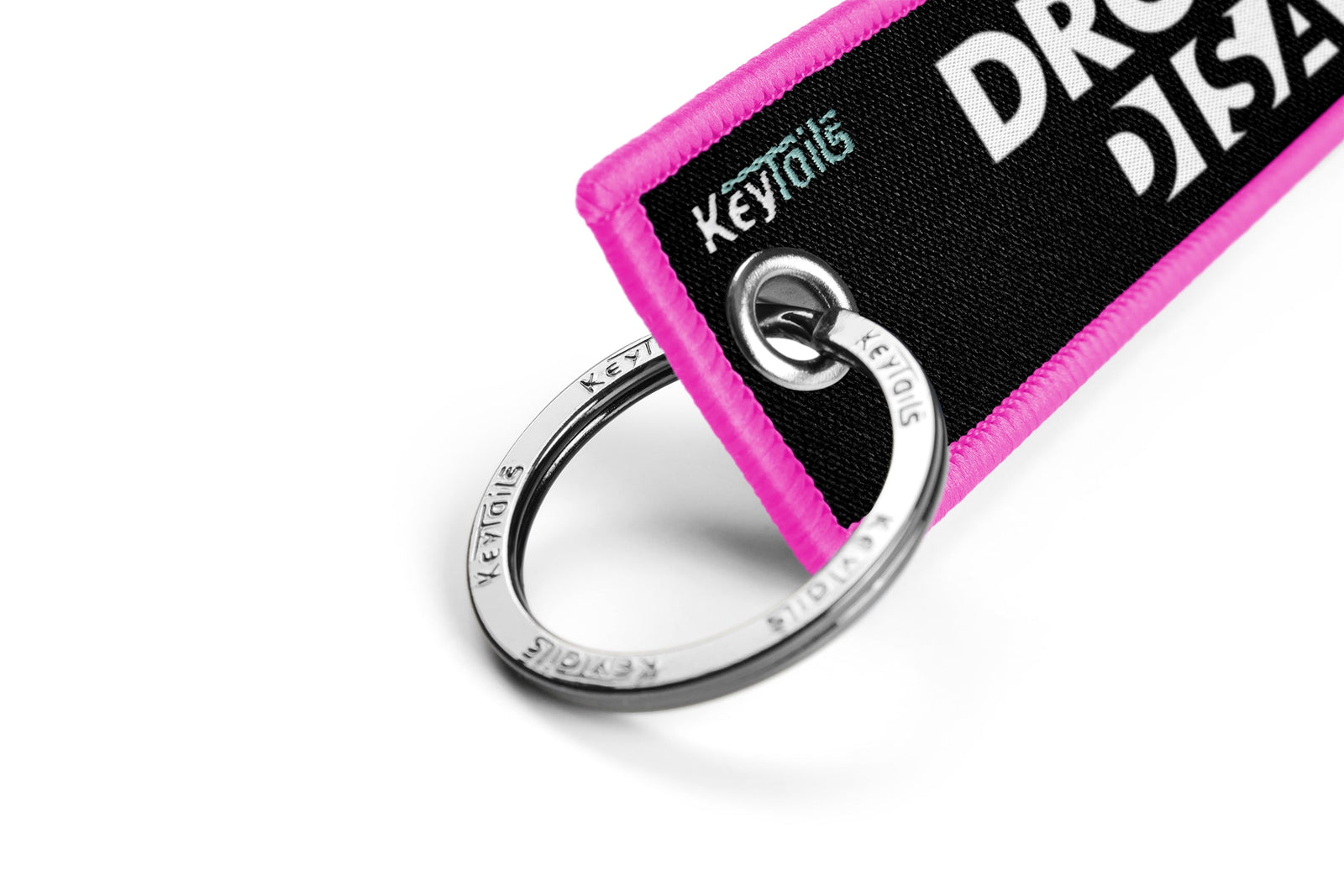 Drop A Gear And Disappear Keychain, Key Tag - Pink