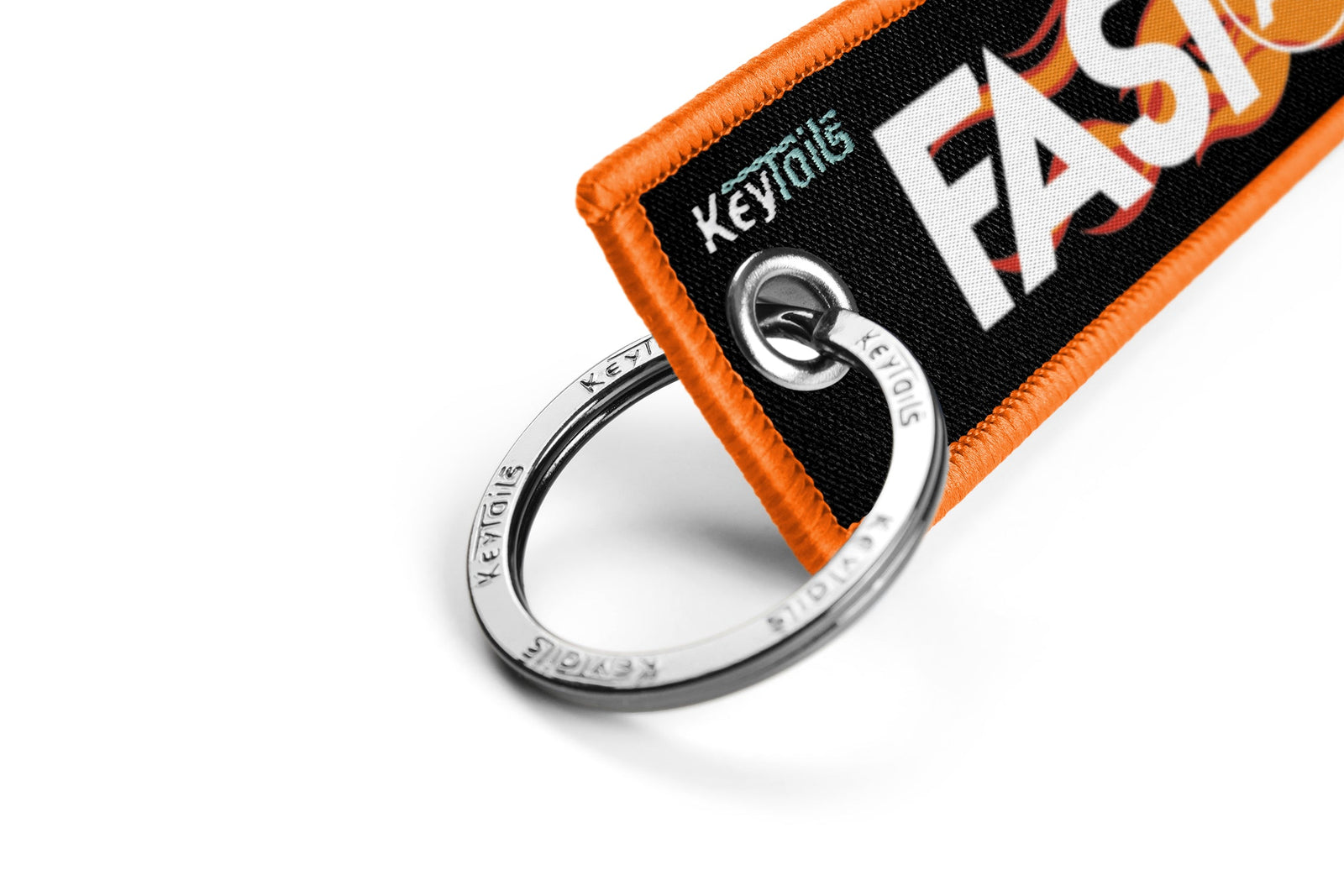 Fast As F#ck Keychain, Key Tag - Orange