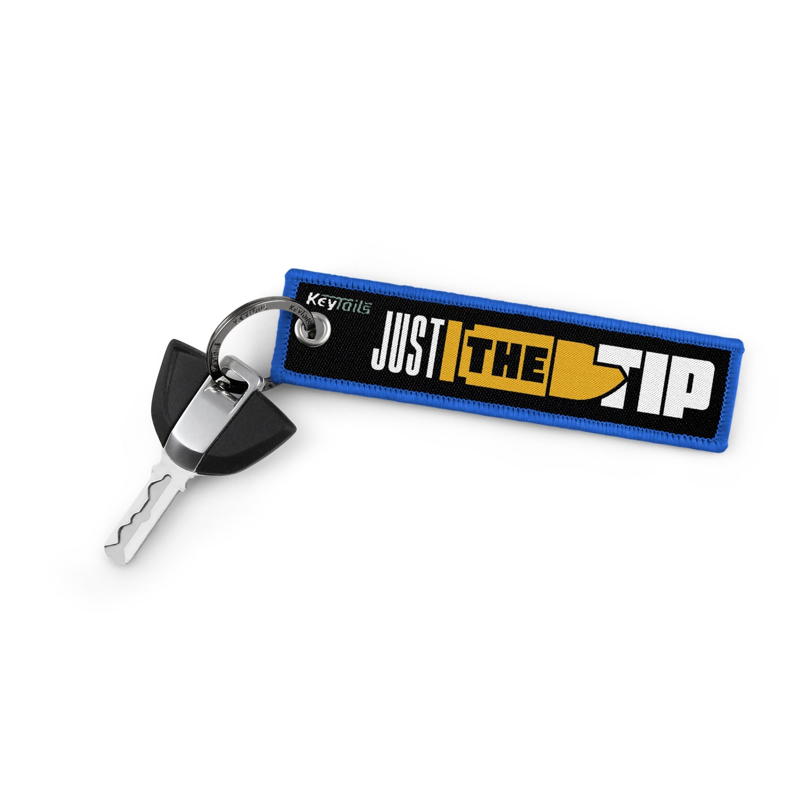 Just The Tip Keychain, Key Tag - Blue