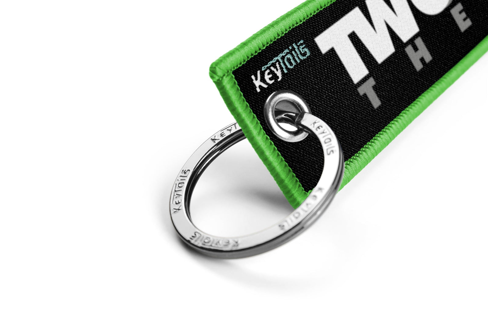 Two Wheel Therapy Keychain, Key Tag - Green