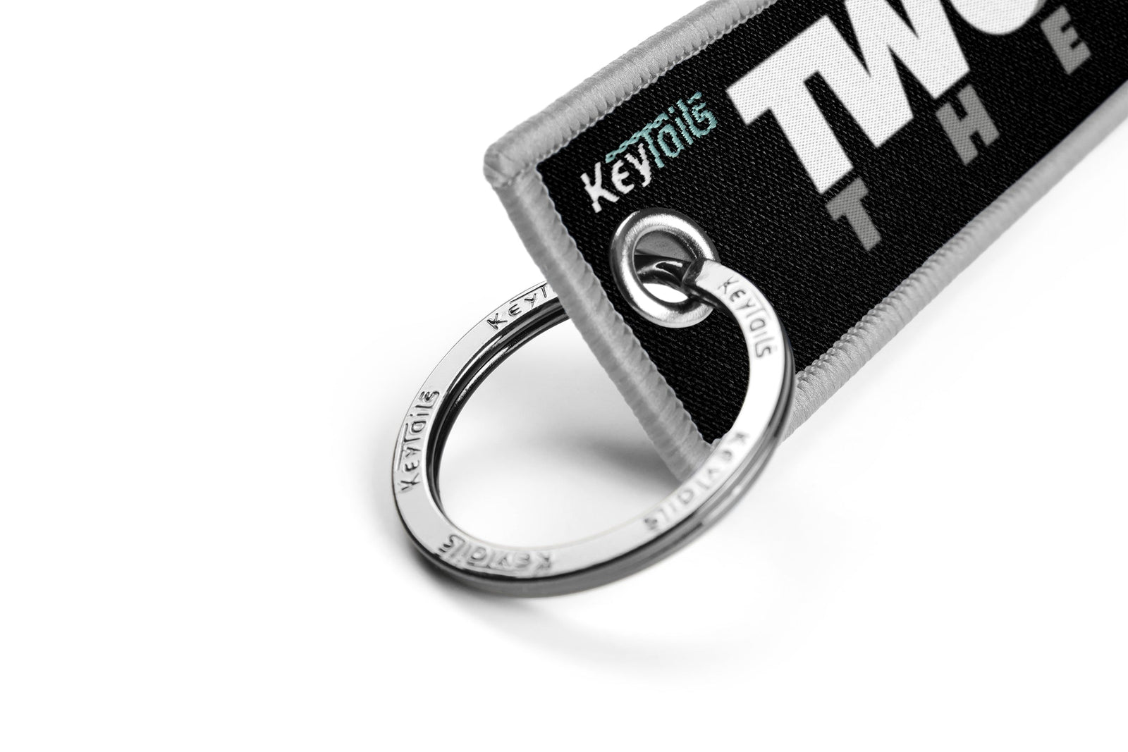 Two Wheel Therapy Keychain, Key Tag - Gray