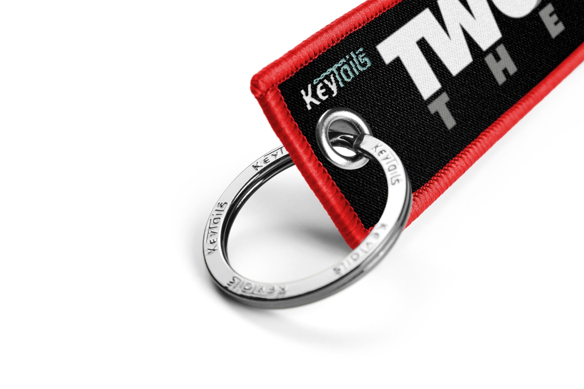 Two Wheel Therapy Keychain, Key Tag - Red