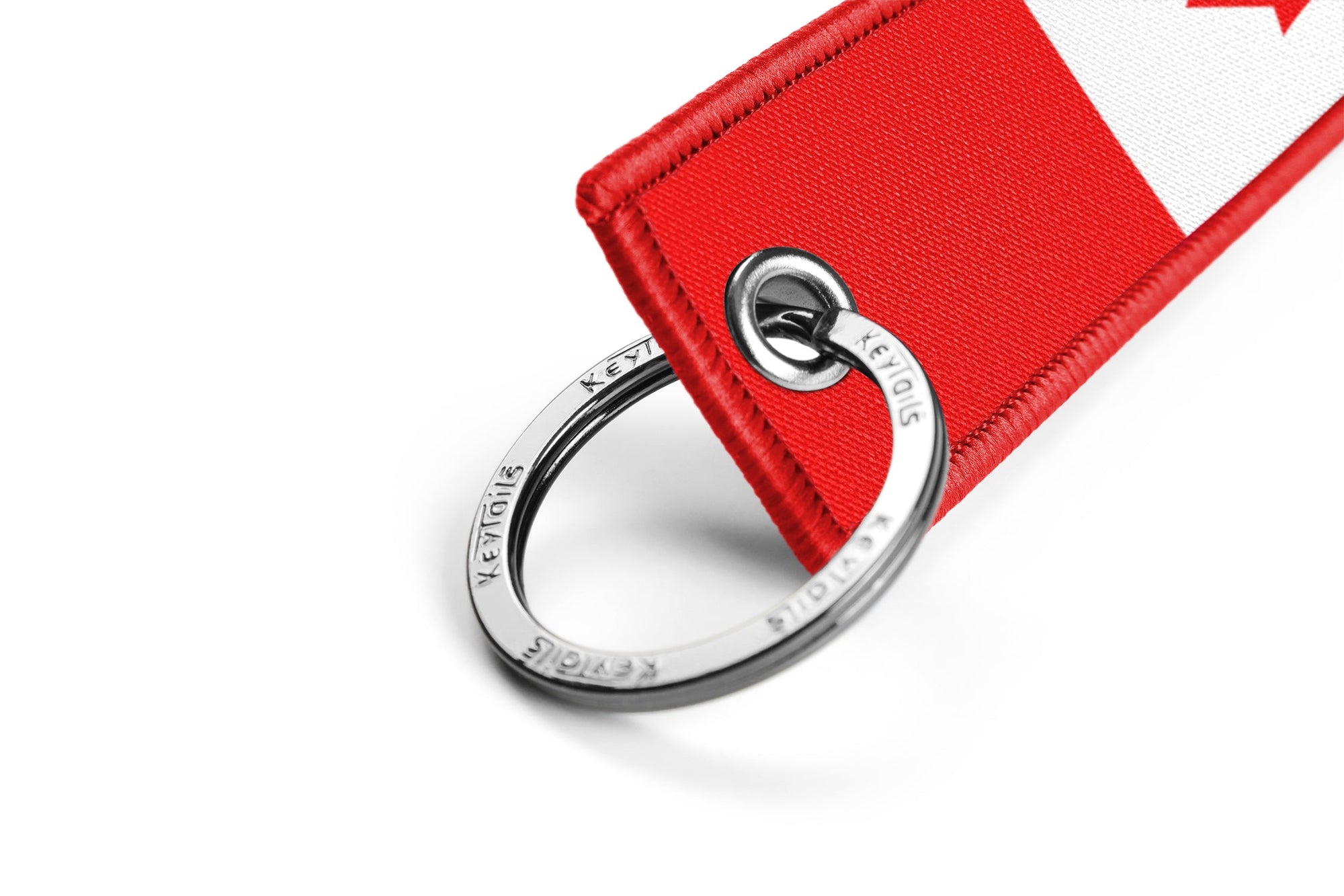 Canada Flag Keychain, Key Tag - Red