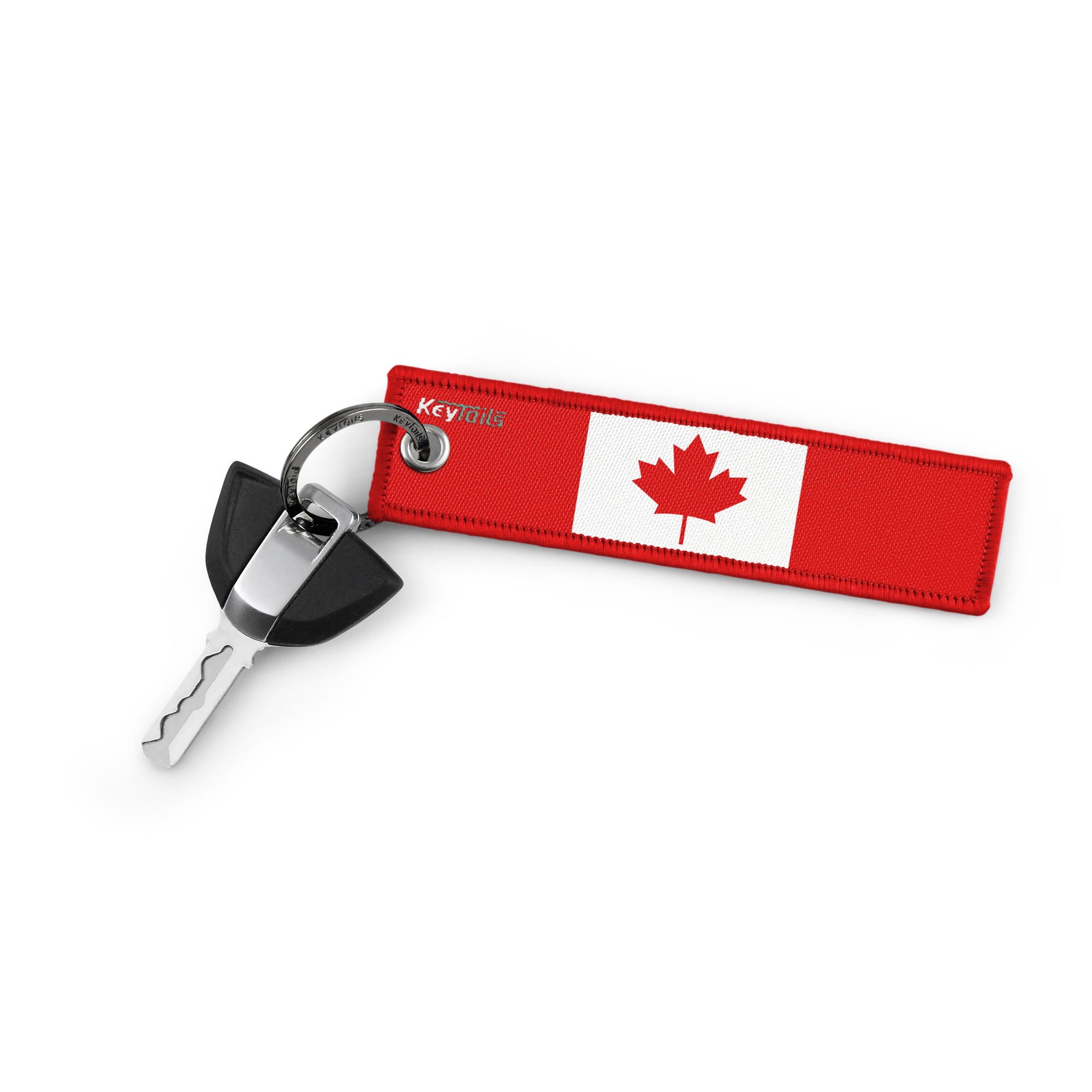 Canada Flag Keychain, Key Tag - Red