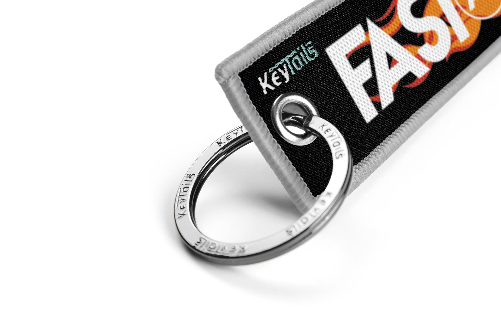 Fast As F#ck Keychain, Key Tag - Gray