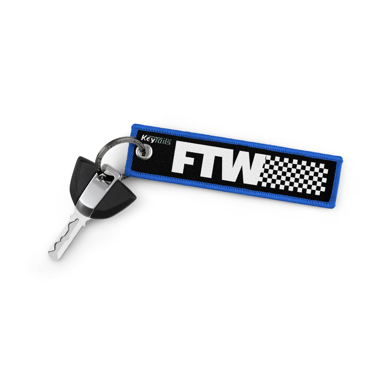 FTW [For The Win] Keychain, Key Tag - Blue
