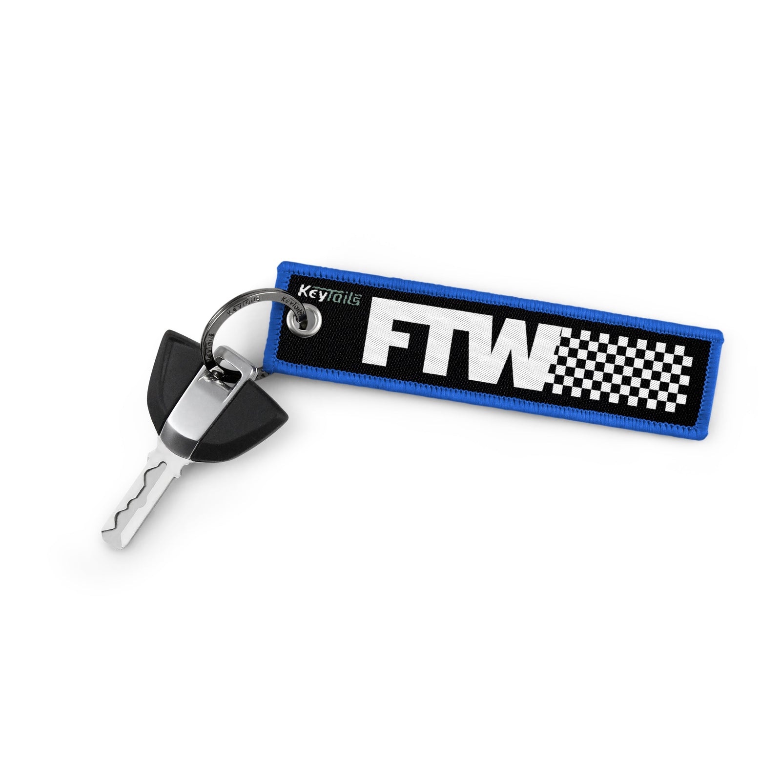 FTW [For The Win] Keychain, Key Tag - Blue