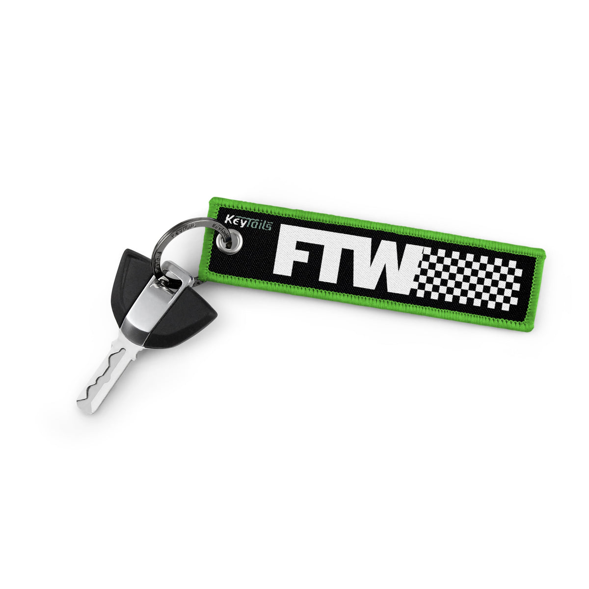 FTW [For The Win] Keychain, Key Tag - Green