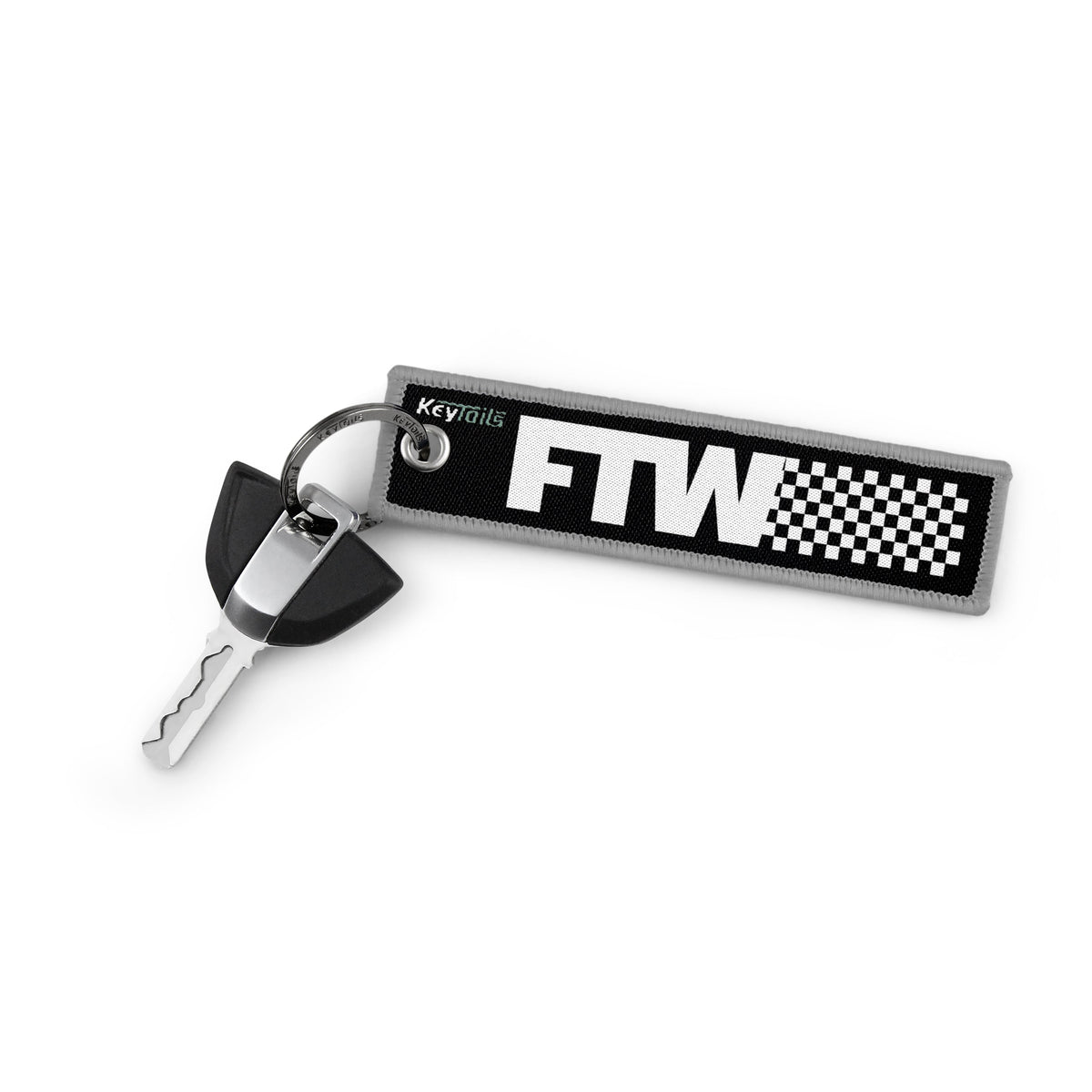 FTW [For The Win] Keychain, Key Tag - Gray