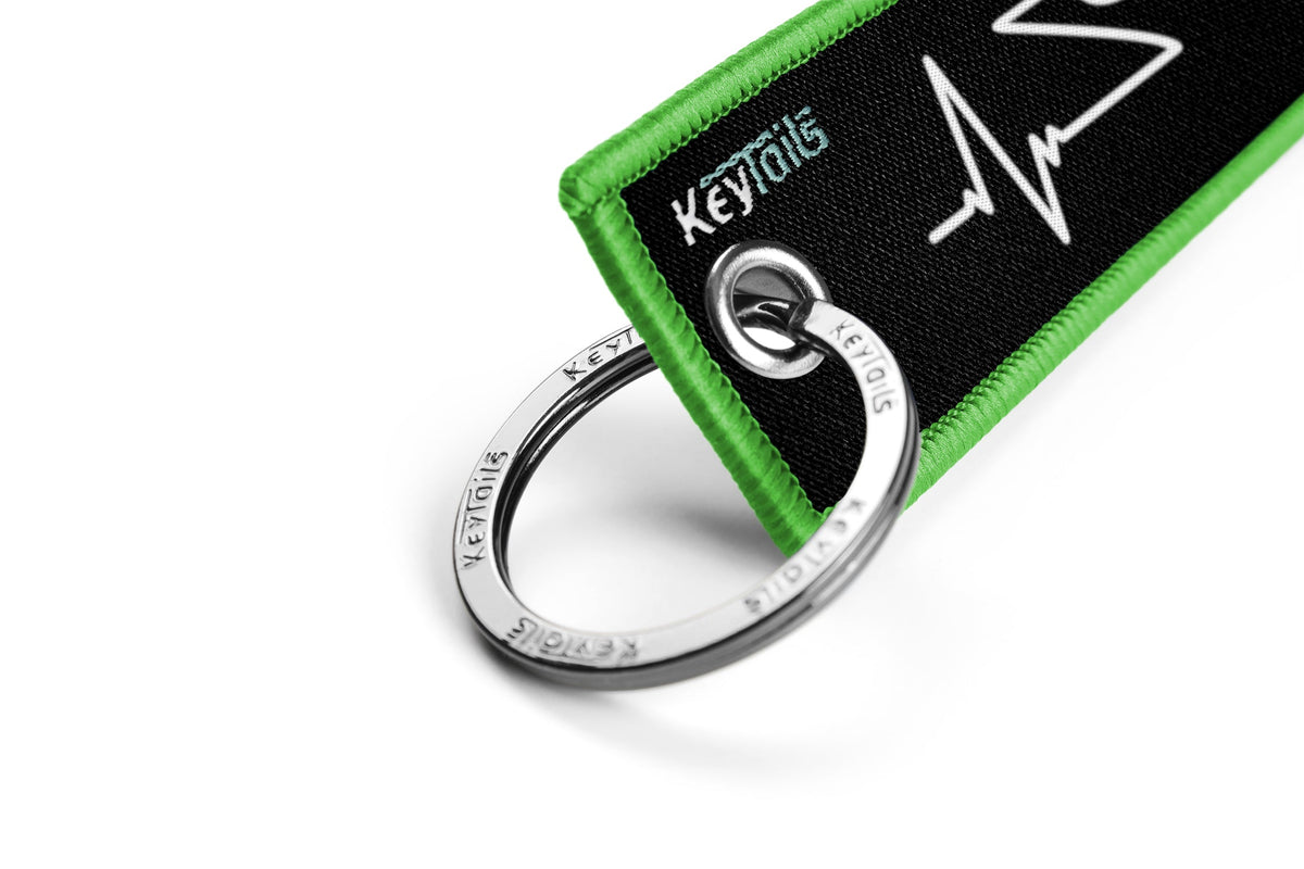 Moto Heartbeat Keychain, Key Tag - Sportbike