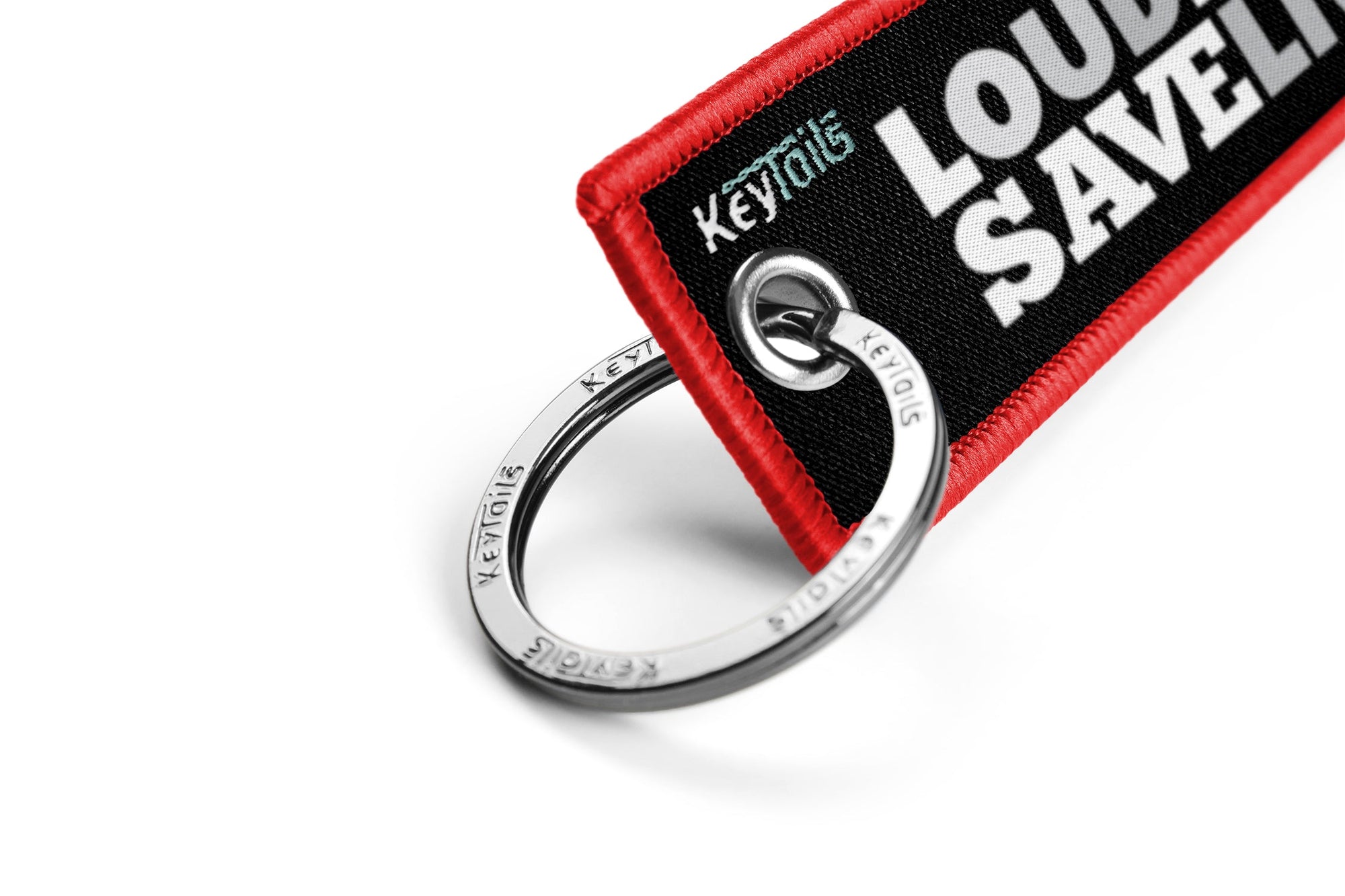 Loud Pipes Save Lives Keychain, Key Tag - Red