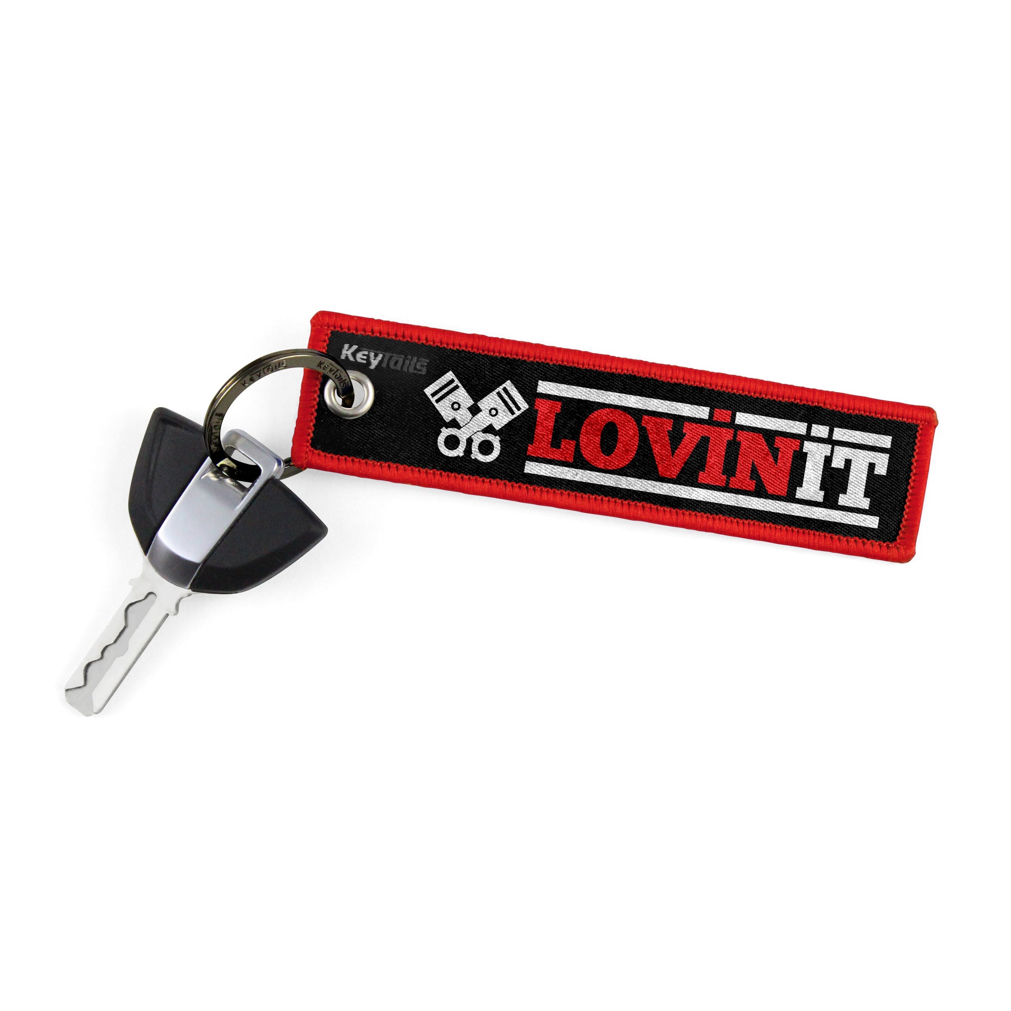 Lovin It Keychain, Key Tag - Red