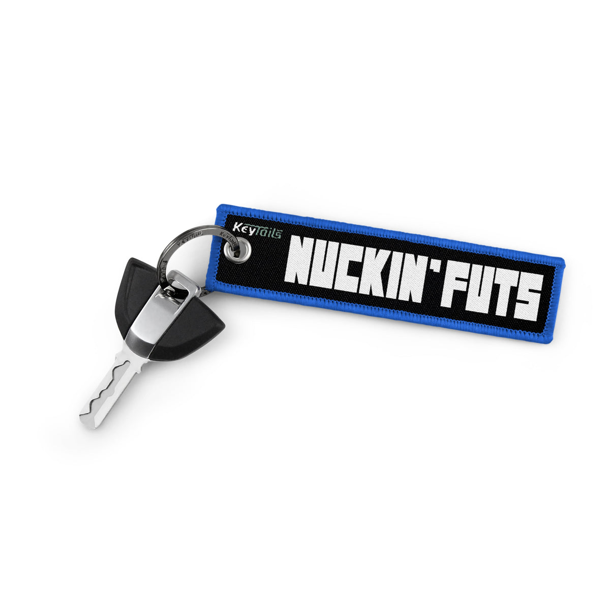 NUCKING' FUTS Keychain, Key Tag - Blue