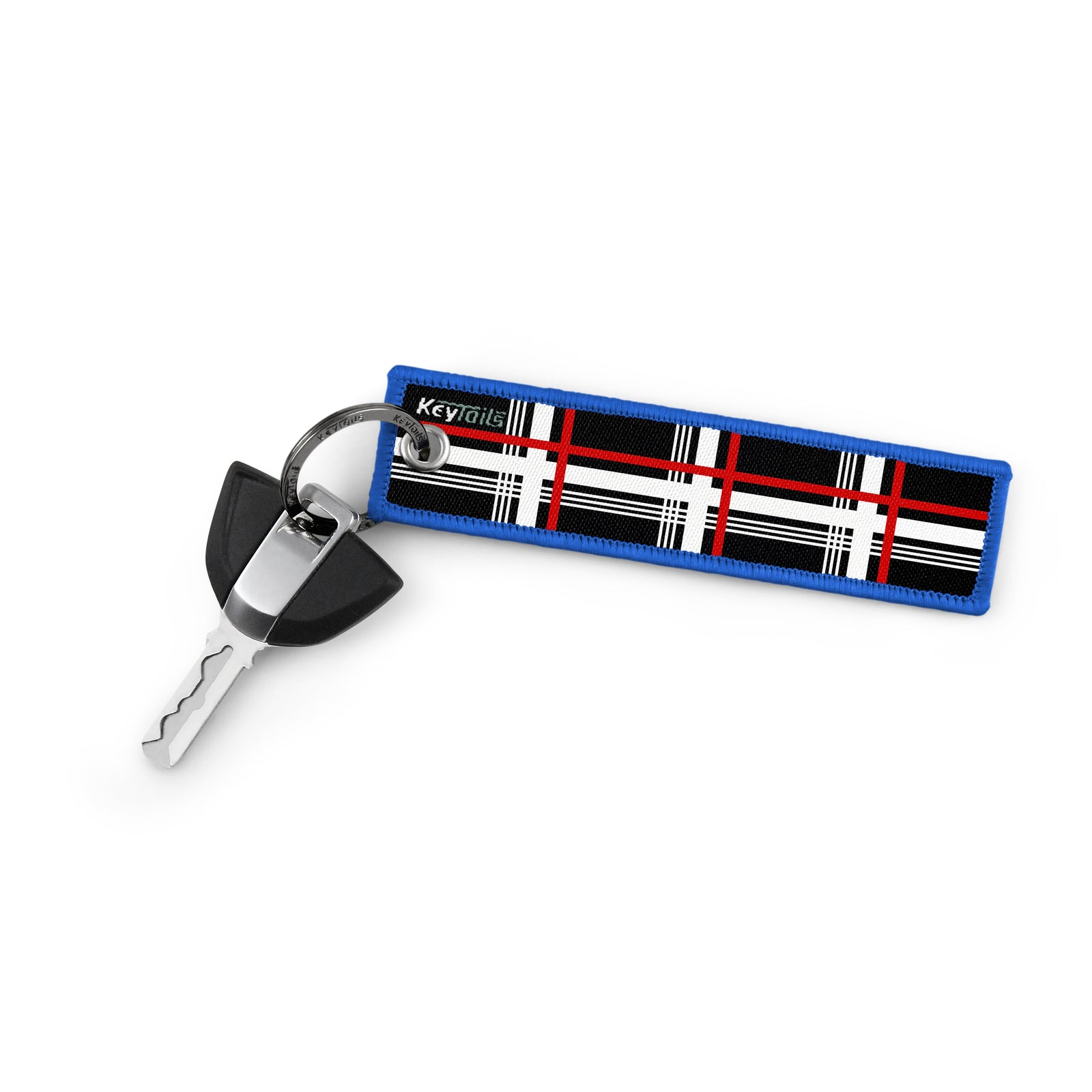 Vdub GTI Plaid Keychain, Key Tag - Blue