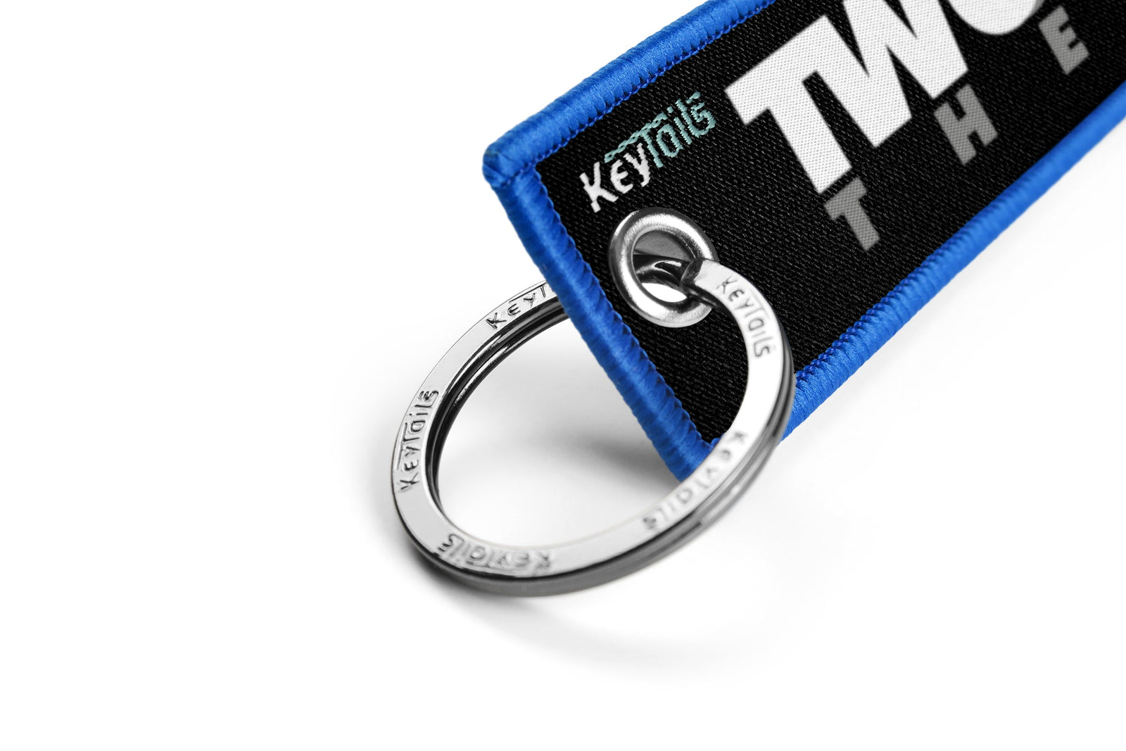 Two Wheel Therapy Keychain, Key Tag - Blue